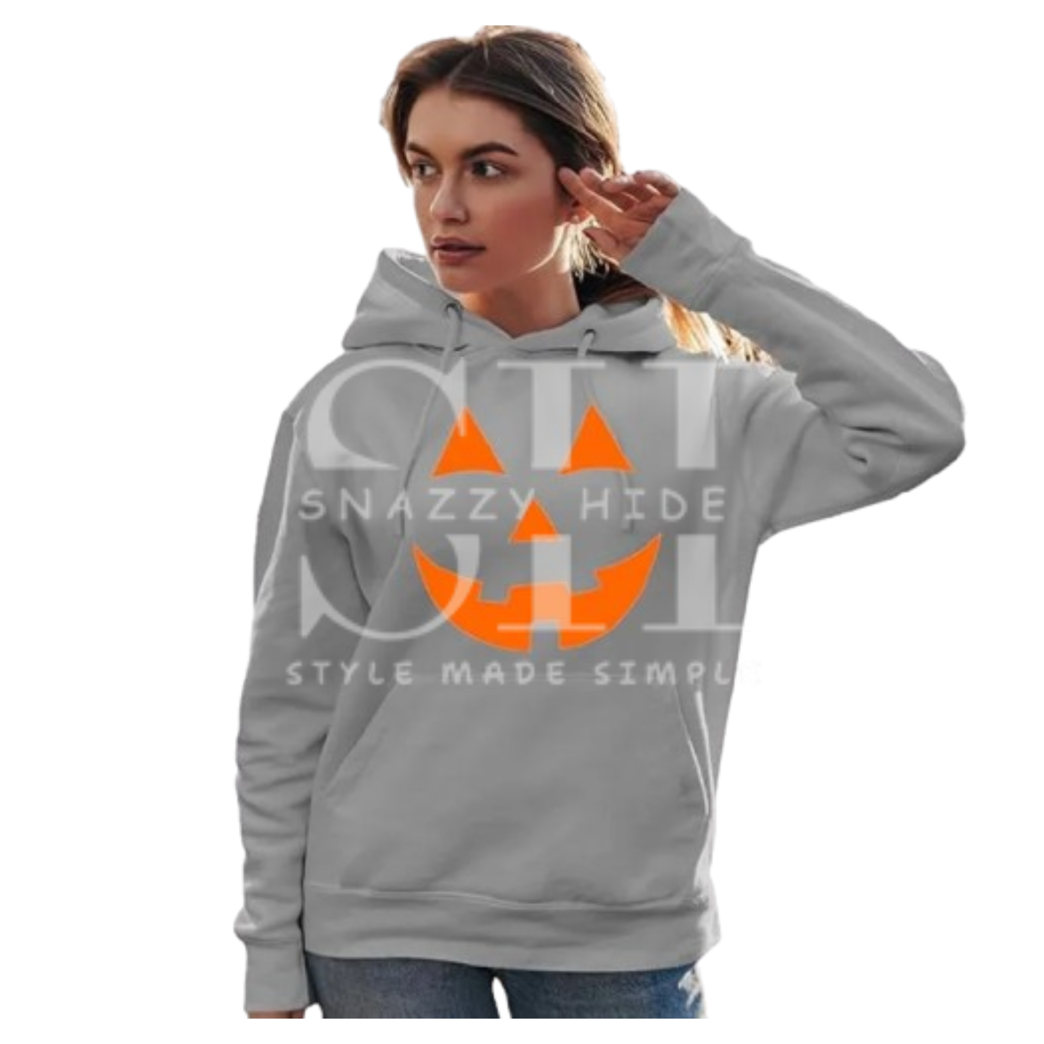 Go All Out Jack O Lantern Pumpkin Face Halloween Hoodie