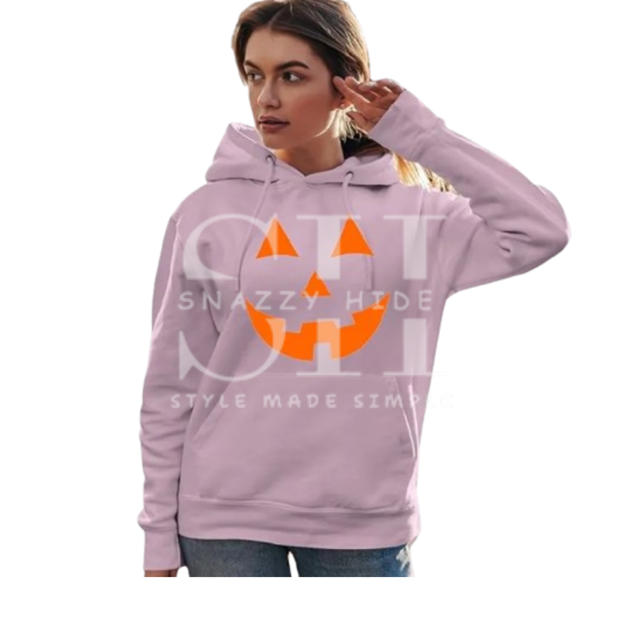 Go All Out Jack O Lantern Pumpkin Face Halloween Hoodie