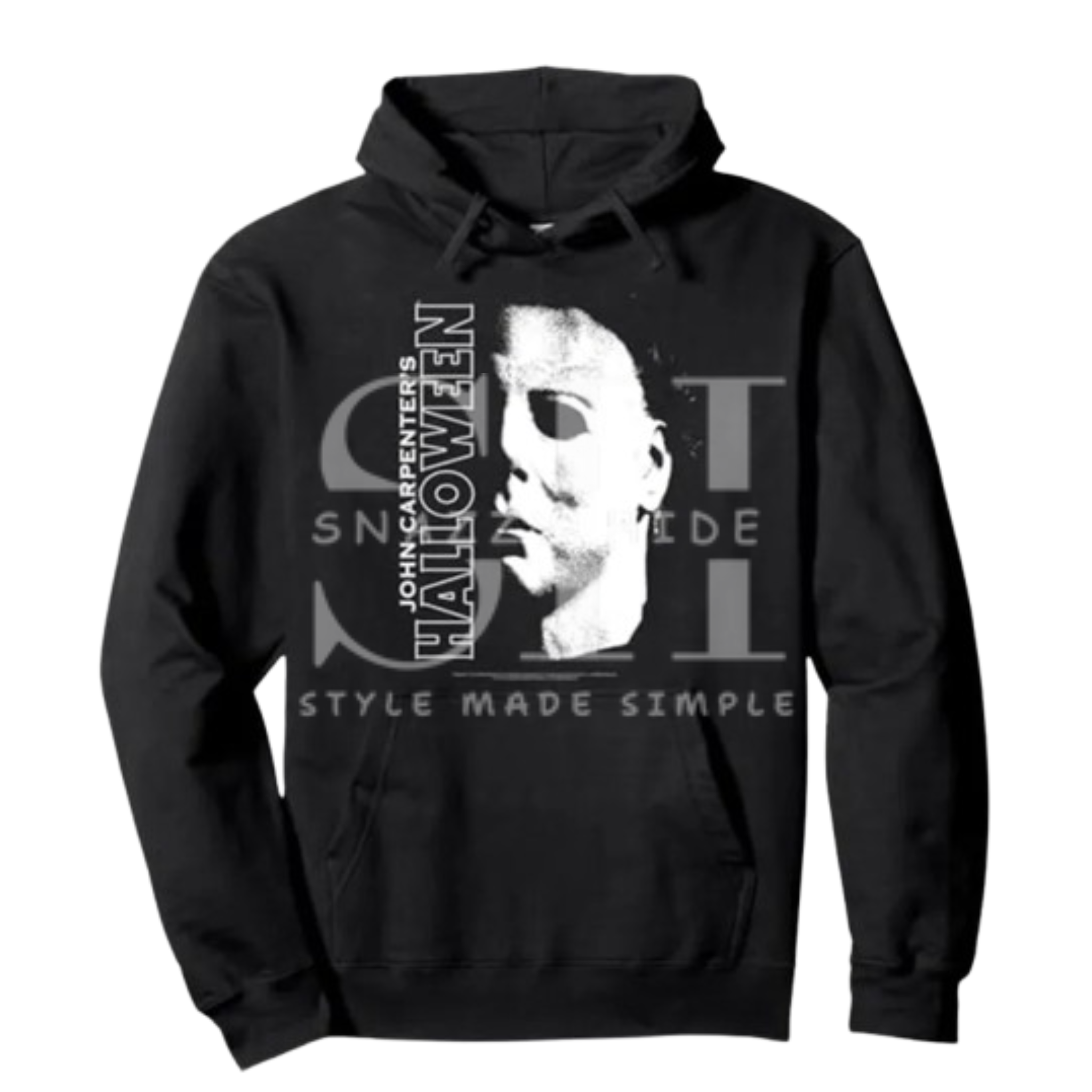Halloween Michael Myers Large Face Pullover Hoodie