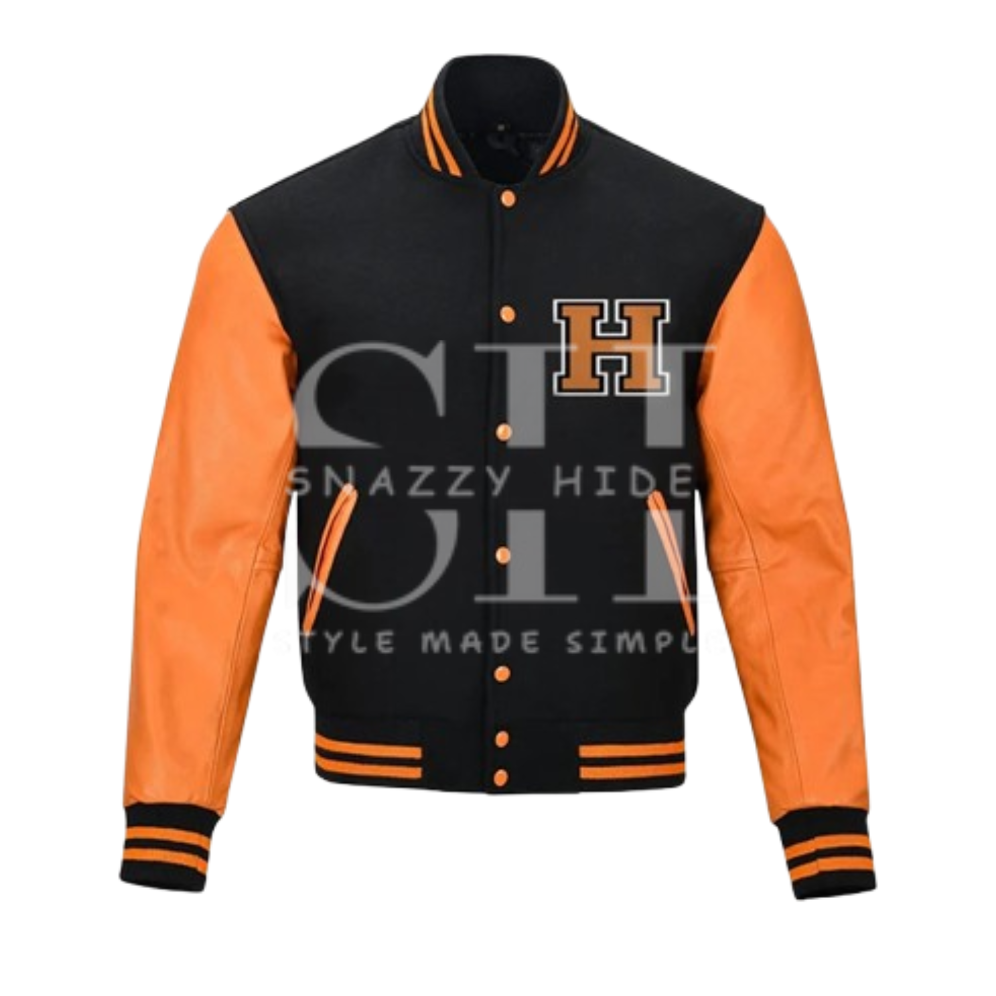 Halloween Pumpkin Black and Orange Bomber Jacket