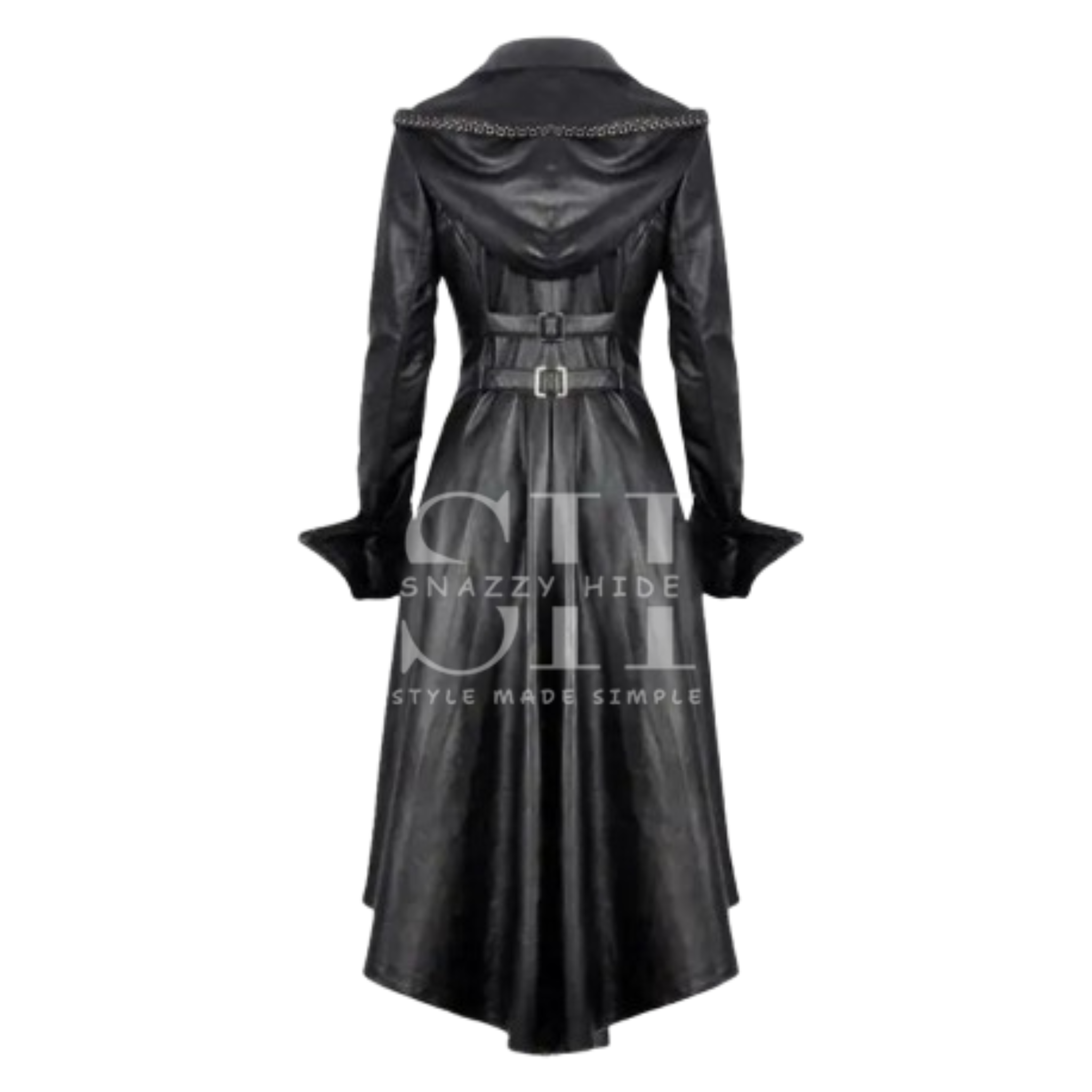 Women Gothic Long Tail Style Hooded Coat