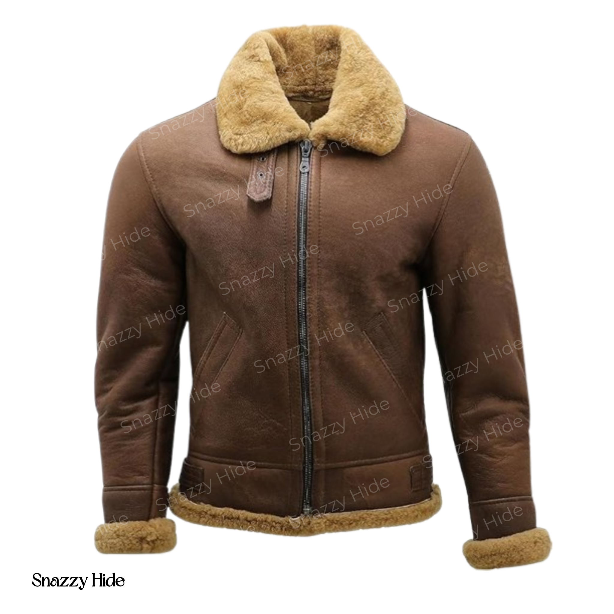 Men’s B3 Shearling Brown Leather Aviator Jacket