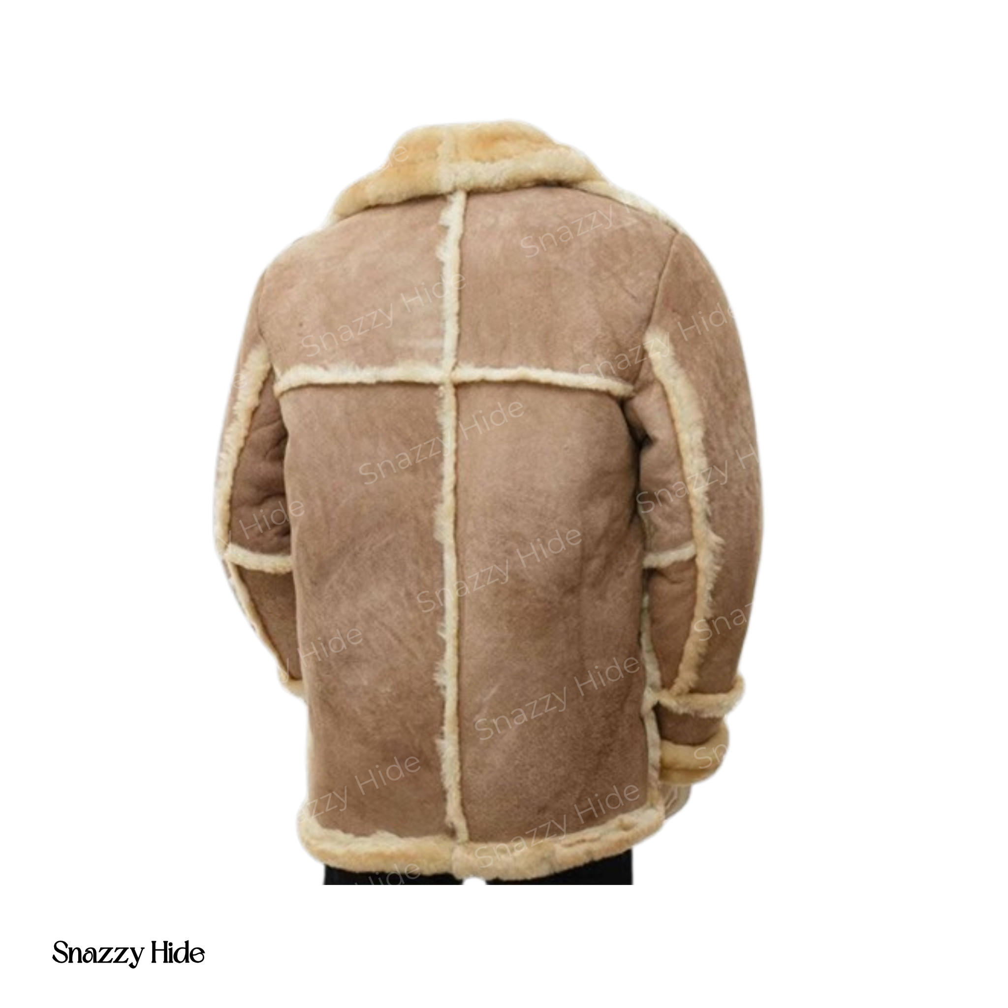 Men’s Sheepskin Brown Leather Shearling Coat