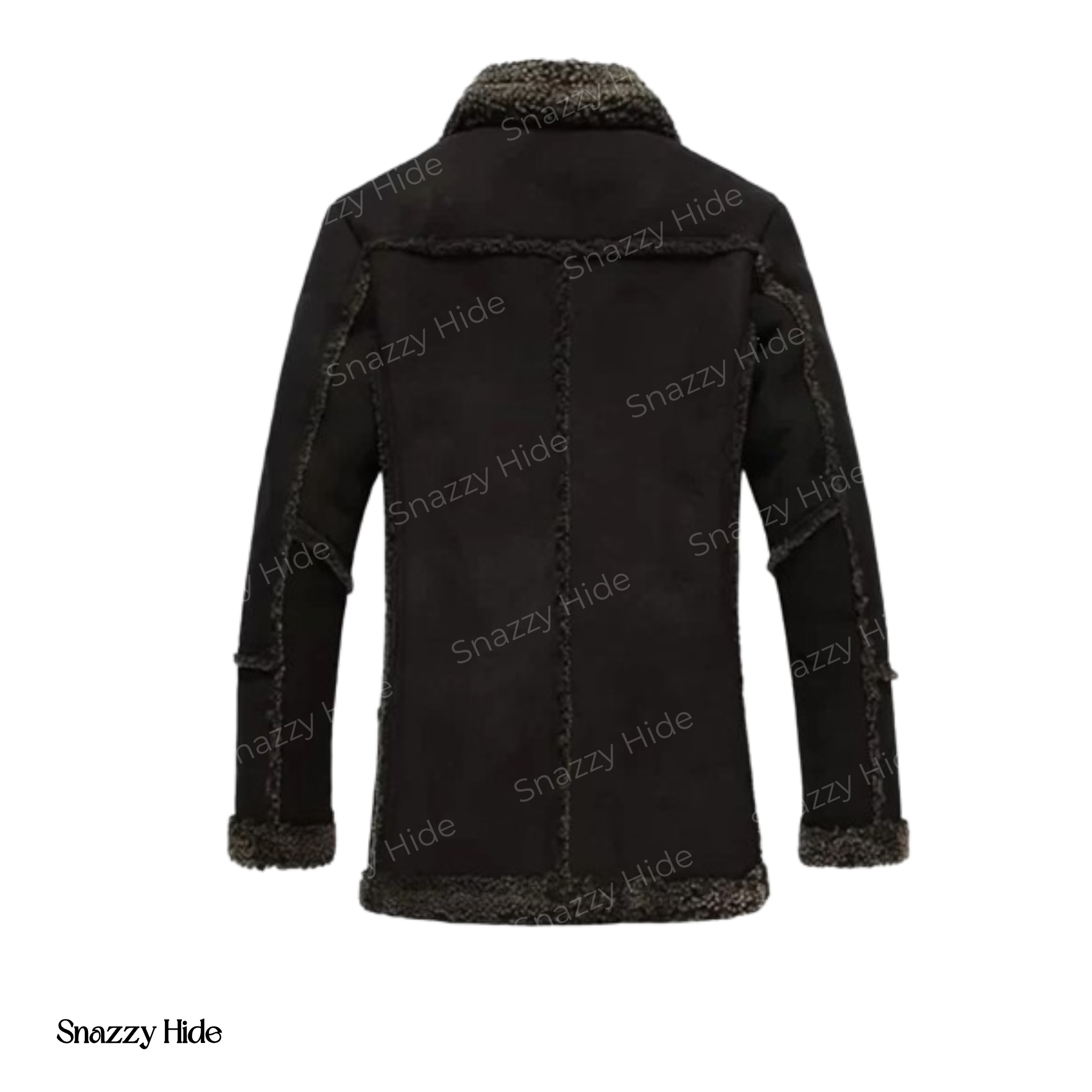 Mens Shearling Brown Reacher Style Coat