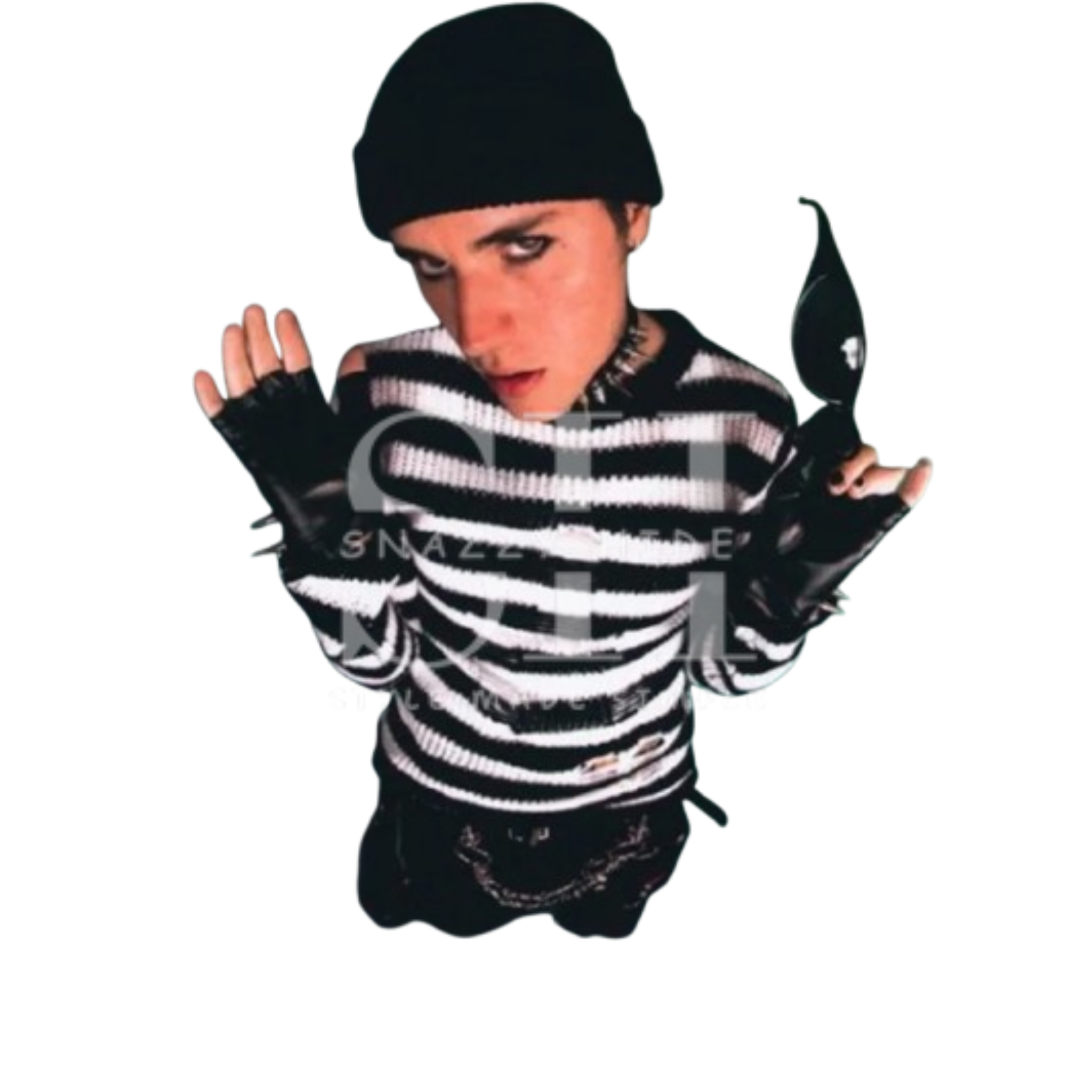 Justin Bieber 2022 Halloween Costume Black and White Sweater