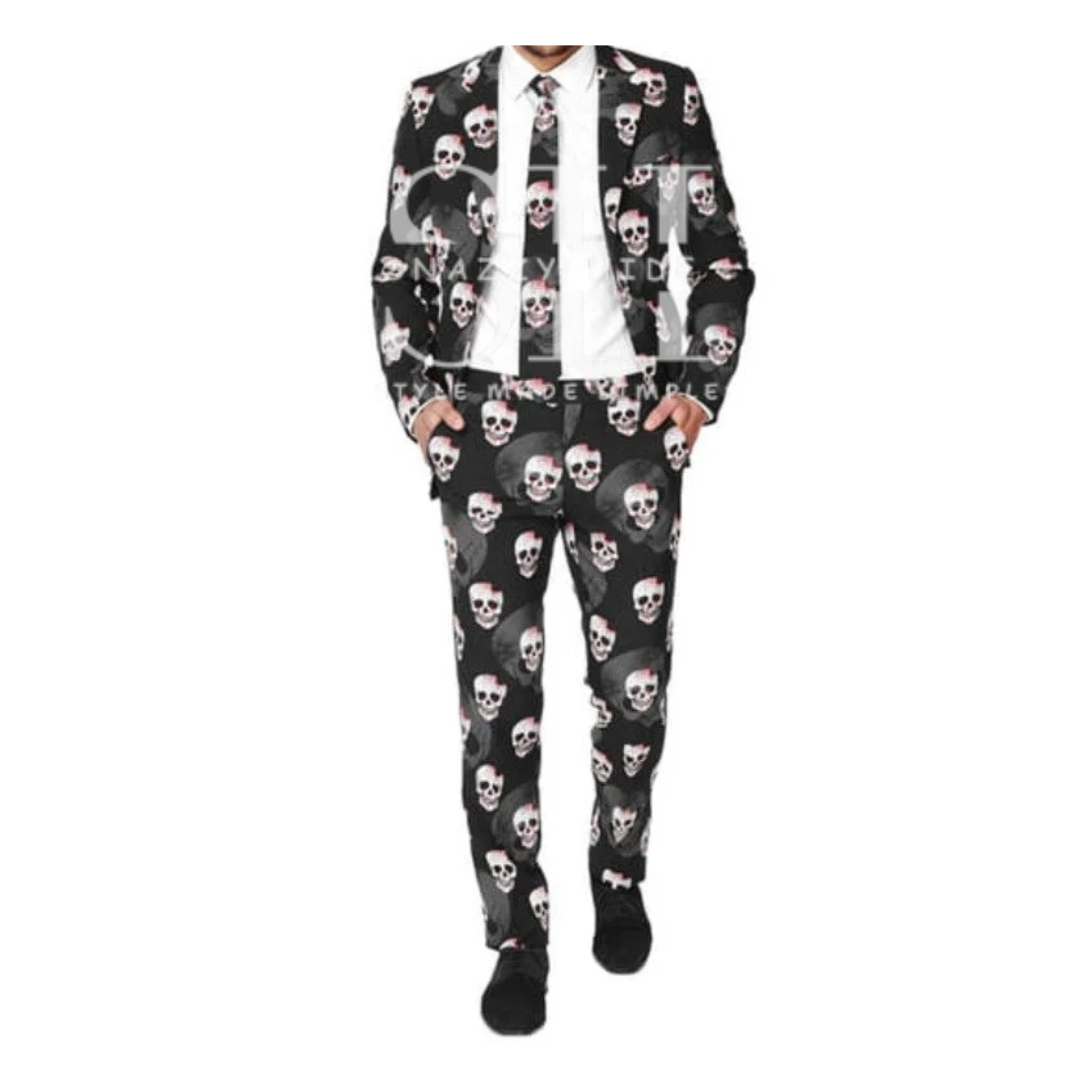 Skulleton Halloween 2024 Printed Tuxedo