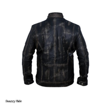 Men’s Distressed Motorcycle Leather Jacket