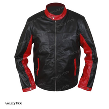 Batman Dark Knight Christian Bale Leather Biker Jacket Black