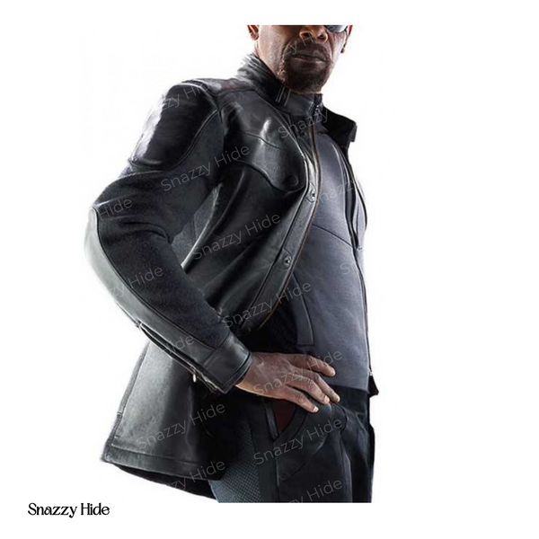 Avengers Age Of Ultron Samuel Jackson Nick Fury Leather Jacket