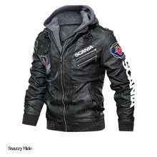 Mens Hooded Black Punisher Jacket