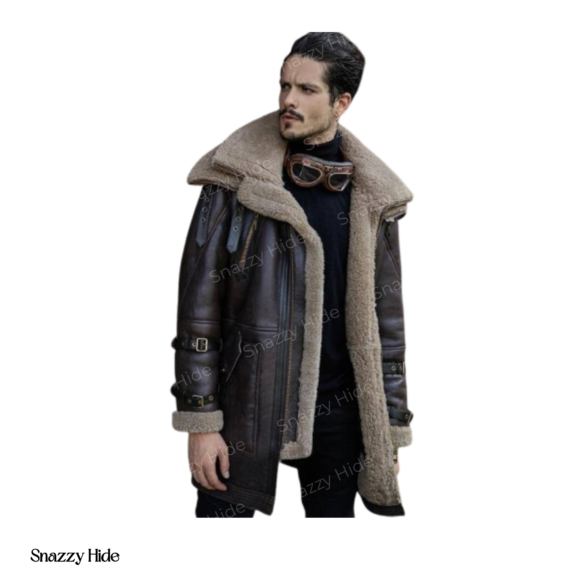 B3 Leather Bomber Pilot Aviator Jacket