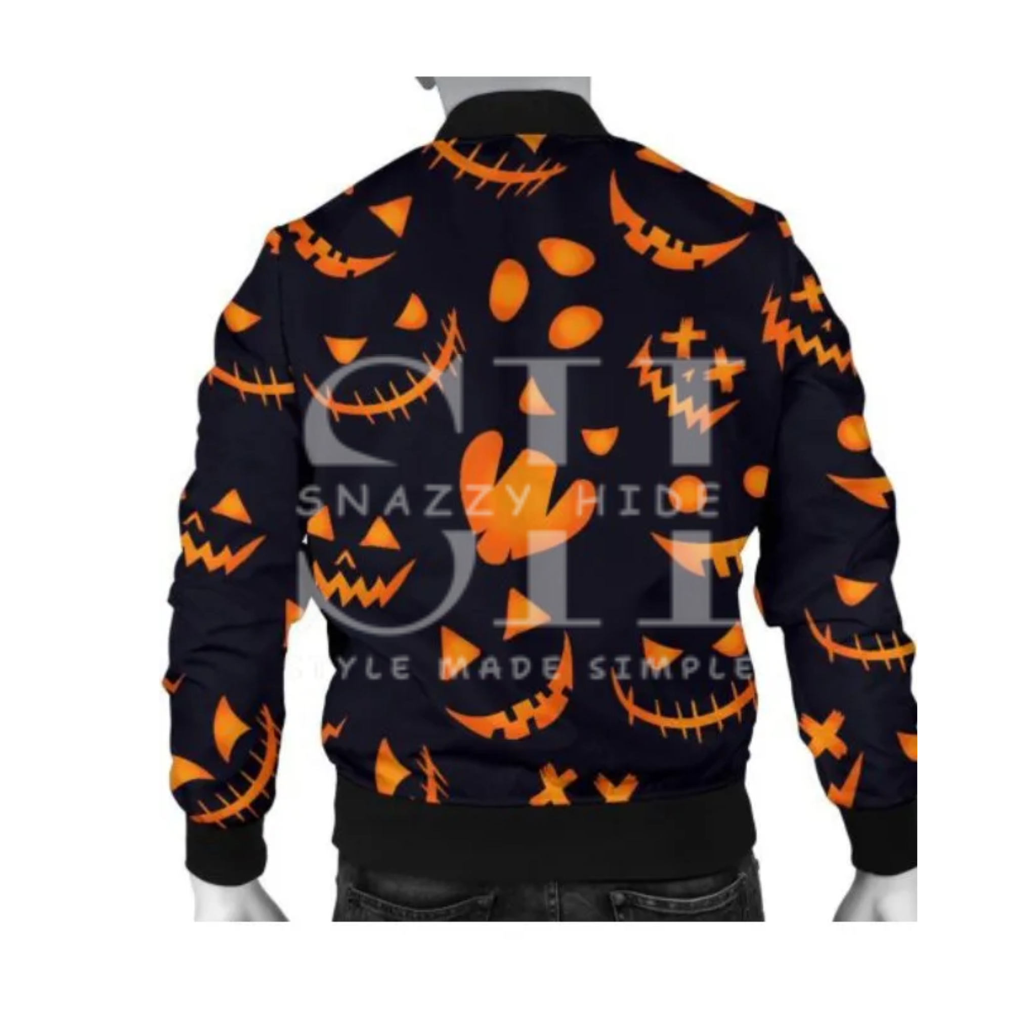 Halloween Pattern Pumpkins Bomber Jacket