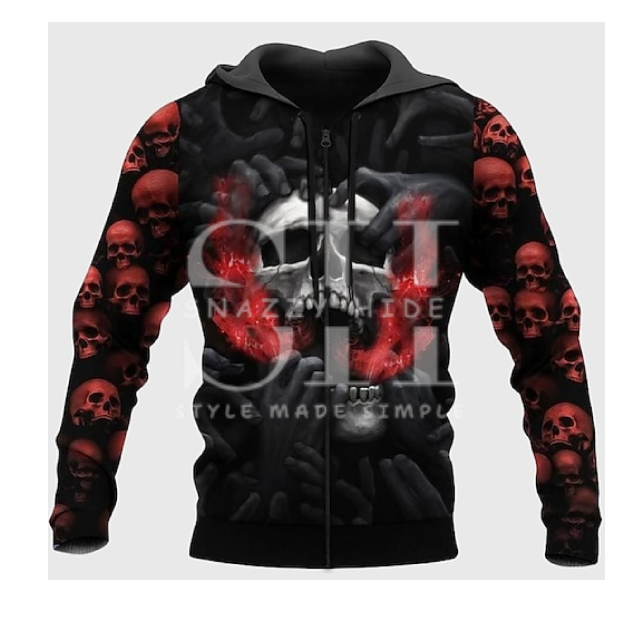 Men's Skull Novelty Skulls Hoodie