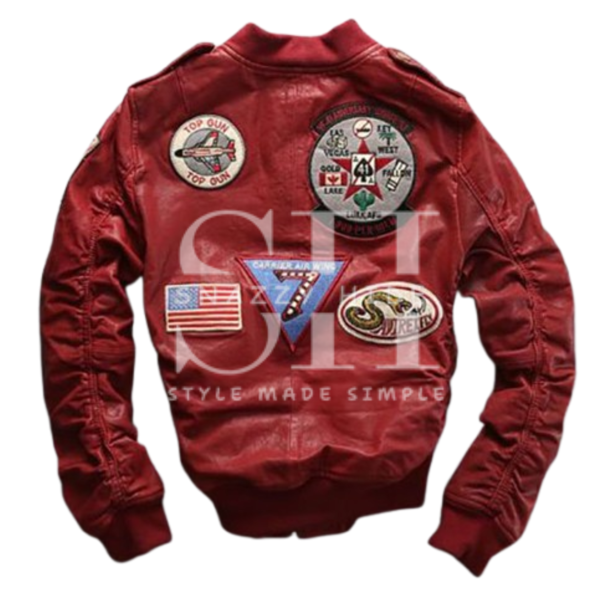 Carrier Air Wing Bomber Leather Jacket