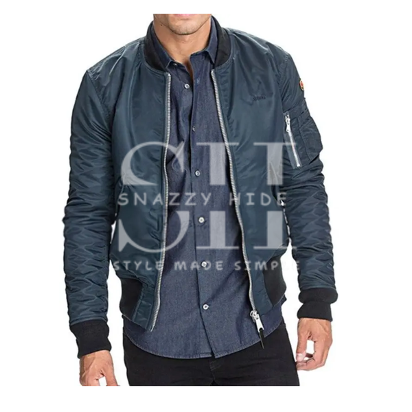 Men's Cordura Bomber Jacket Blue