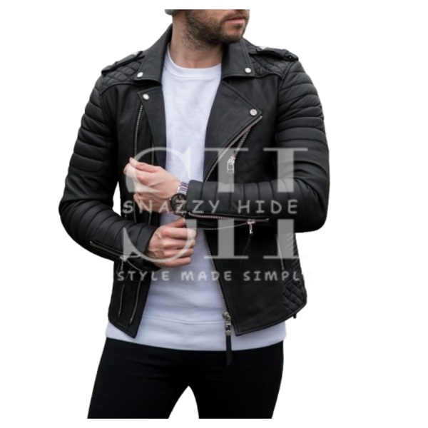 Men’s Boda Skins Kay Michaels Leather Biker Jacket