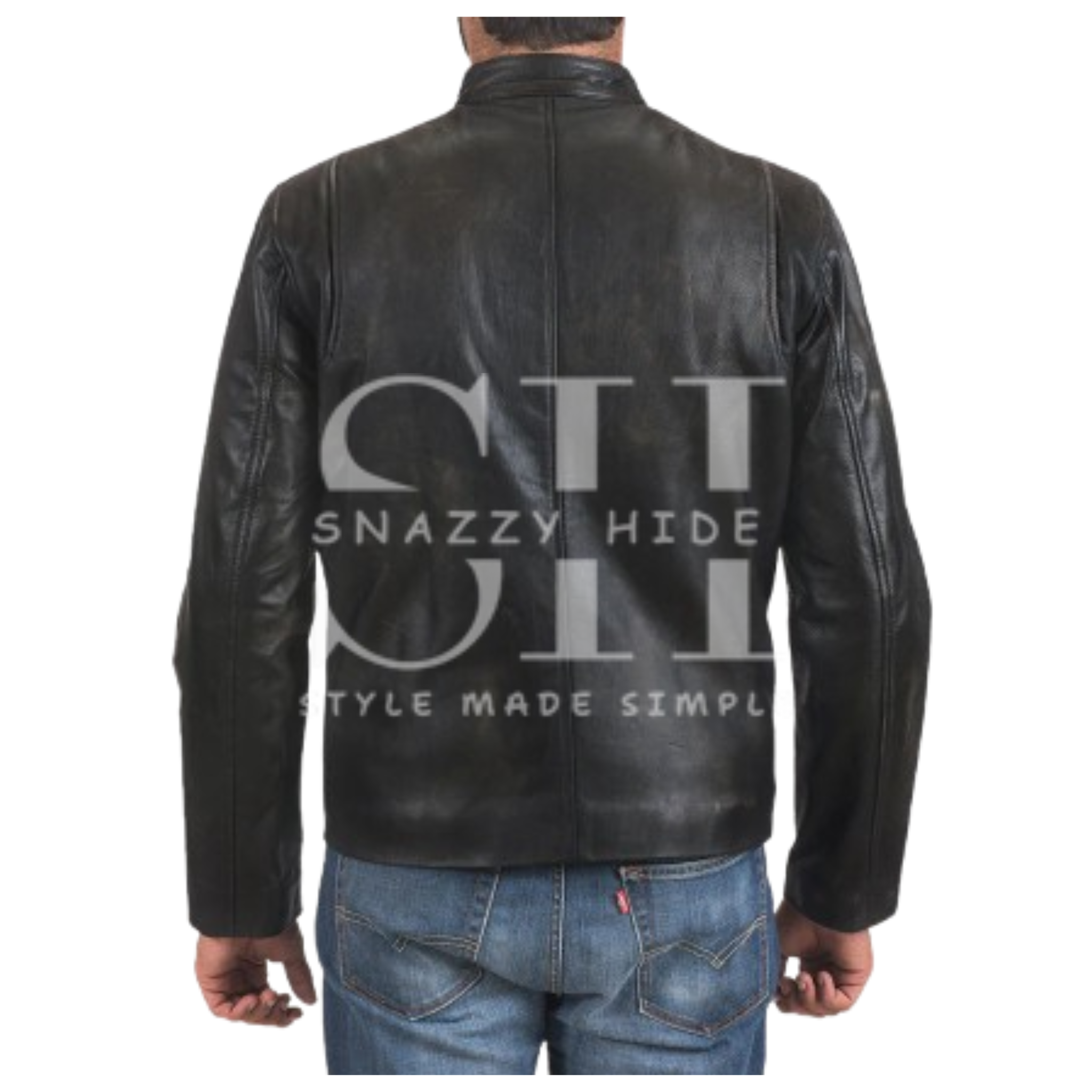 Men’s Rustic Biker Leather Jacket
