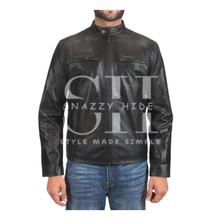 Men’s Rustic Biker Leather Jacket