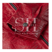 Oliver Red Aviator Cafe Racer Leather Jacket
