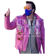 Nicolas Cage Pink Motorcycle Jacket