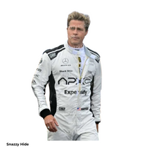 Brad Pitt F1 Black and White Racer Jacket