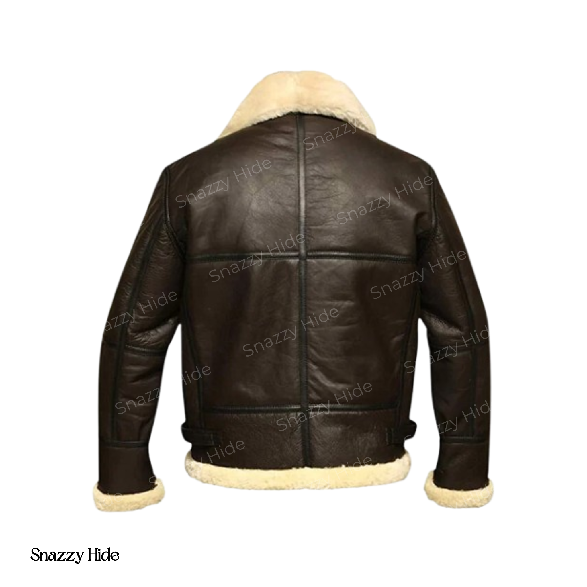 Mens B3 Aviator Brown Sheepskin Leather Jacket