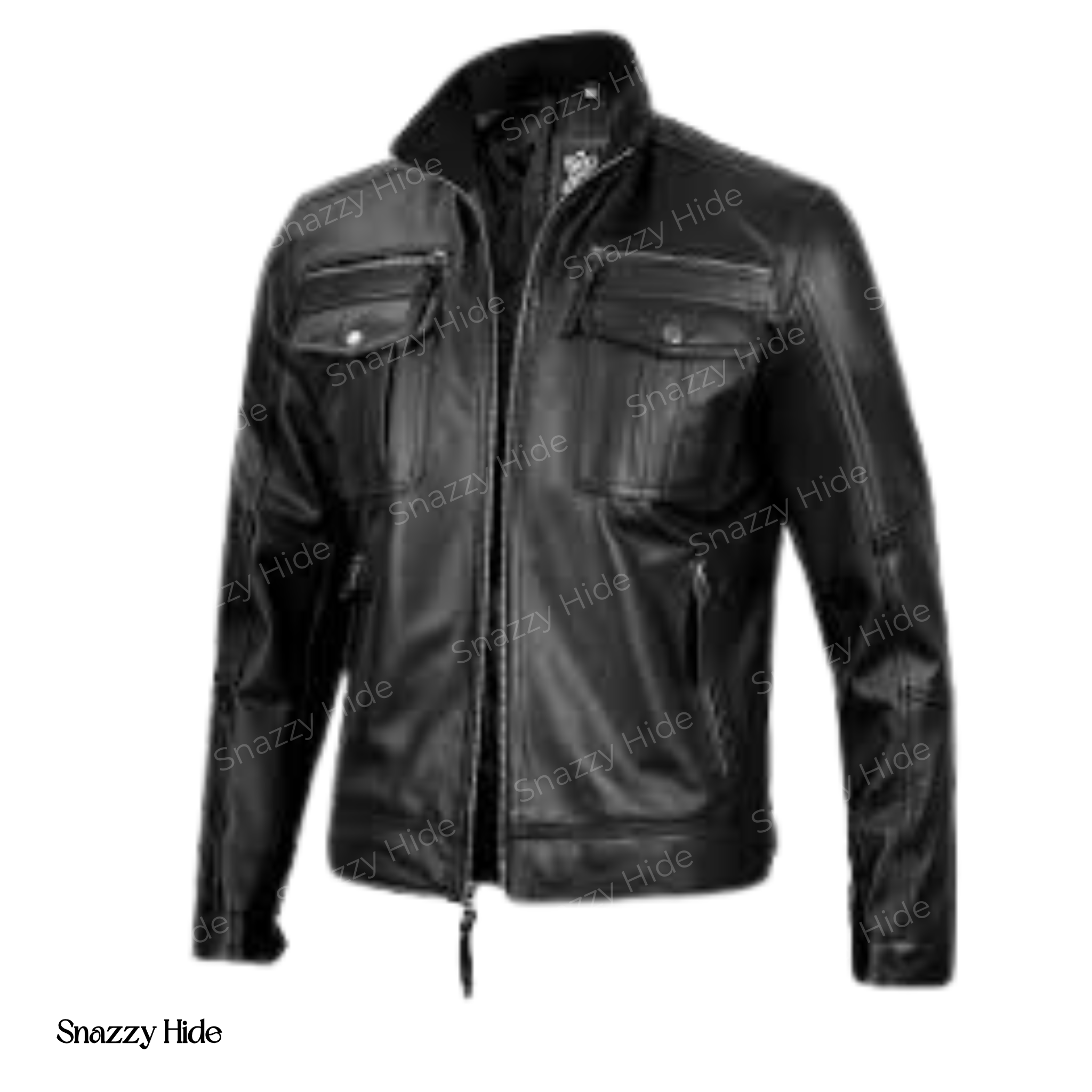 Men’s Black Cafe Racer Jacket