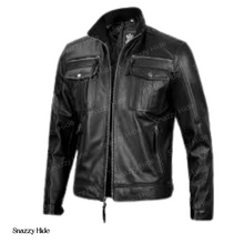 Men’s Black Cafe Racer Jacket