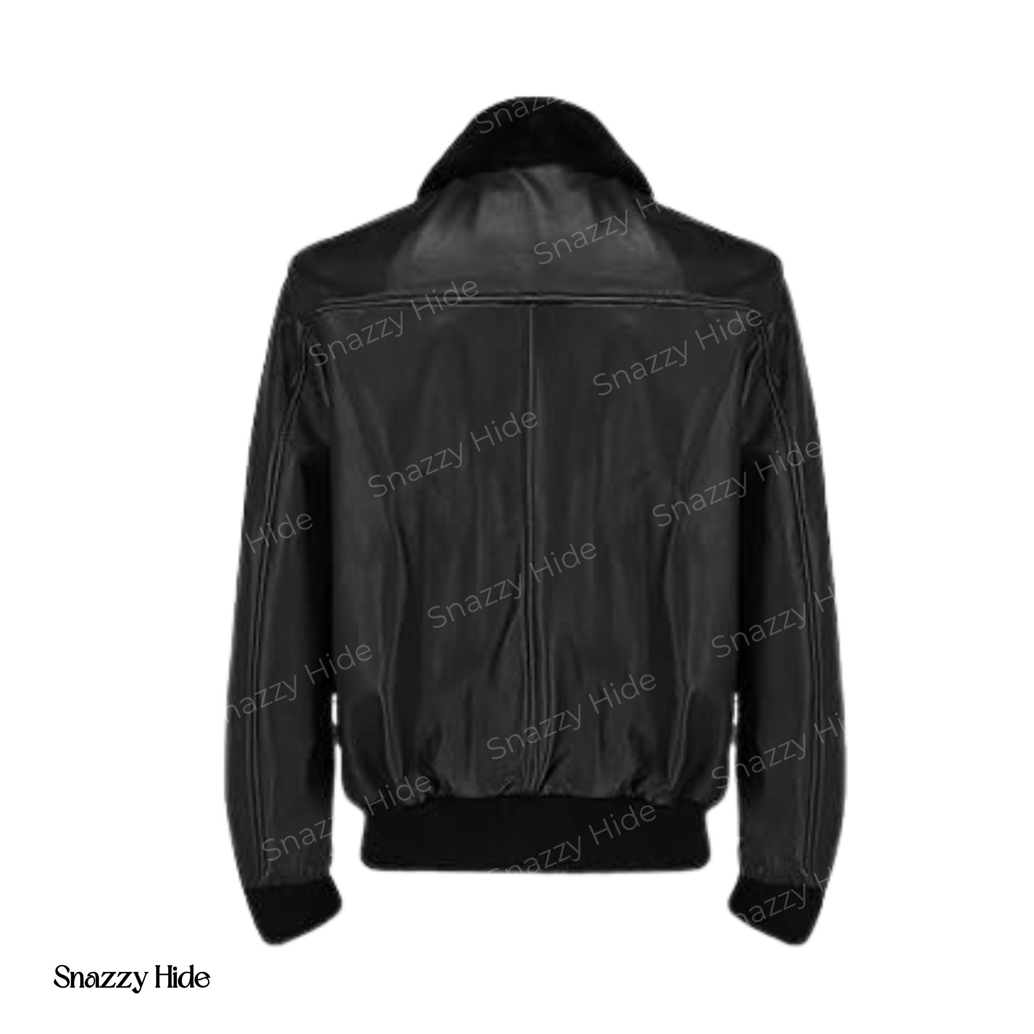 Men’s Black Bomber Shearling Aviator Leather Jacket