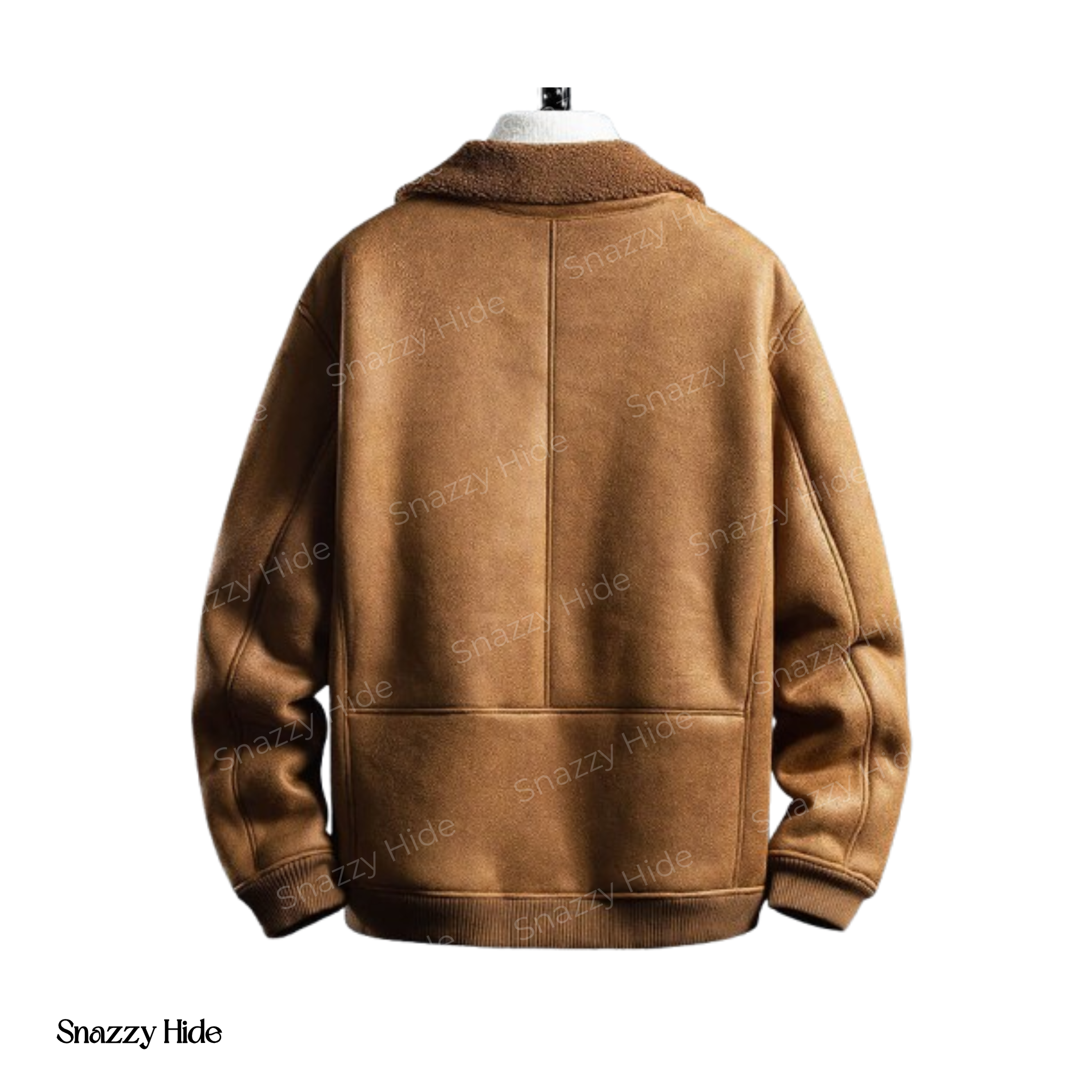 Mens Air Force Shearling Brown Leather Jacket
