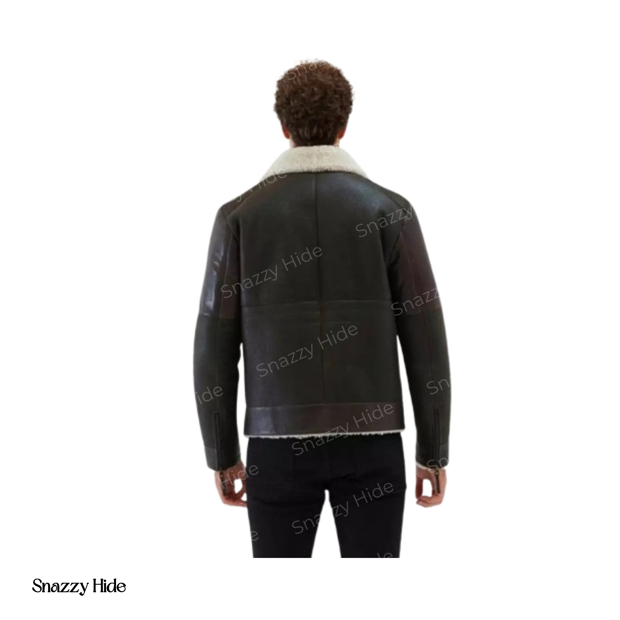 Mens Sheepskin Bomber Leather Jacket