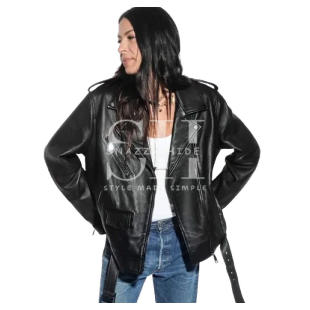 Super Bowl LIX Tabitha Oversized Moto Jacket
