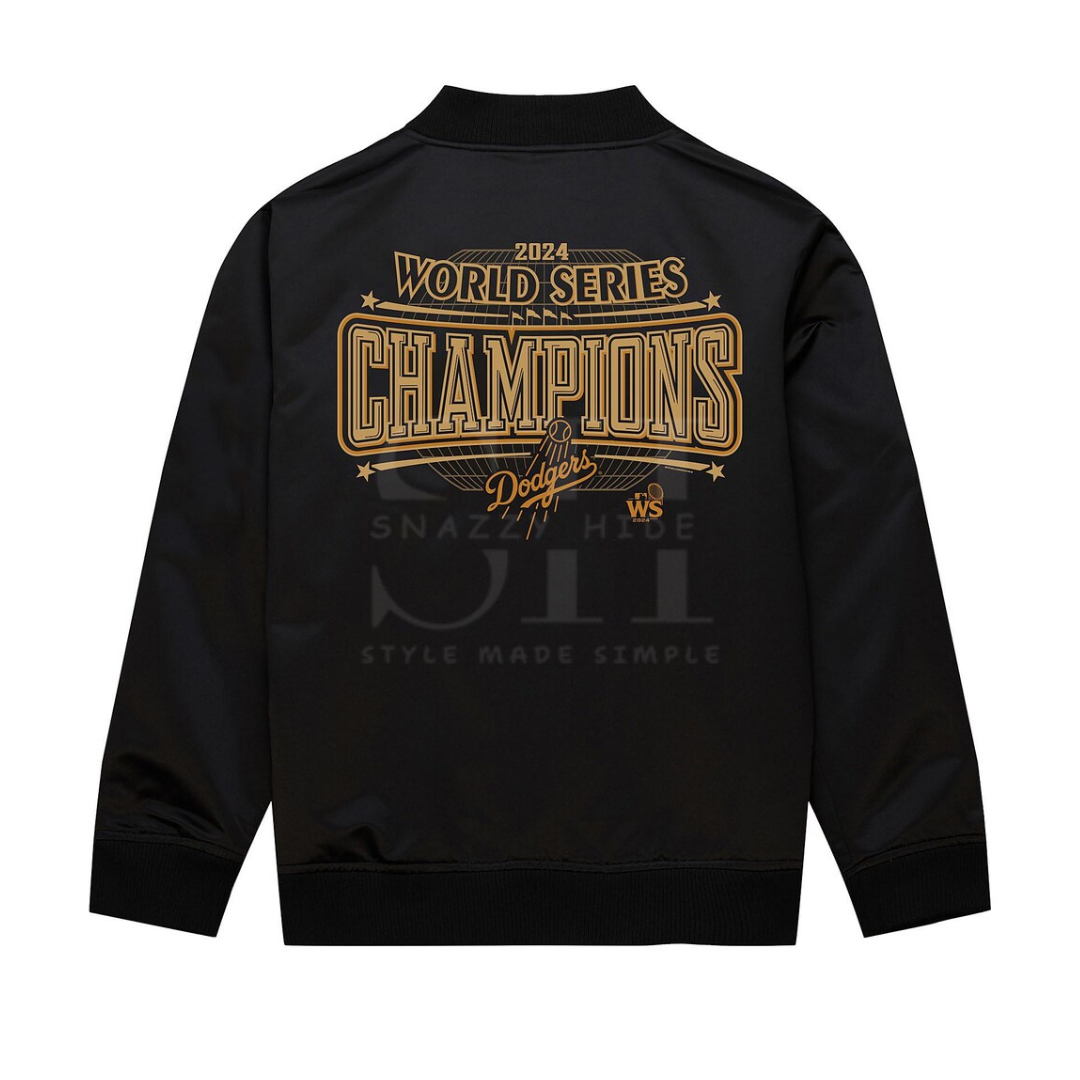 Black LA Dodgers Bomber Jacket