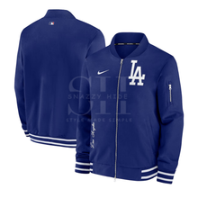 Men's Los Angeles Dodgers Nike Royal Authentic Collection Full-Zip Bomber Jacket