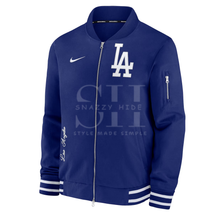 Men's Los Angeles Dodgers Nike Royal Authentic Collection Full-Zip Bomber Jacket