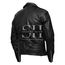 Jeffrey Dean Morgan Black Biker Leather Jacket