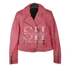 Barbie Pink Leather Biker Jacket