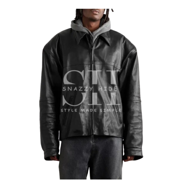 Men's Black Oversized Jacket