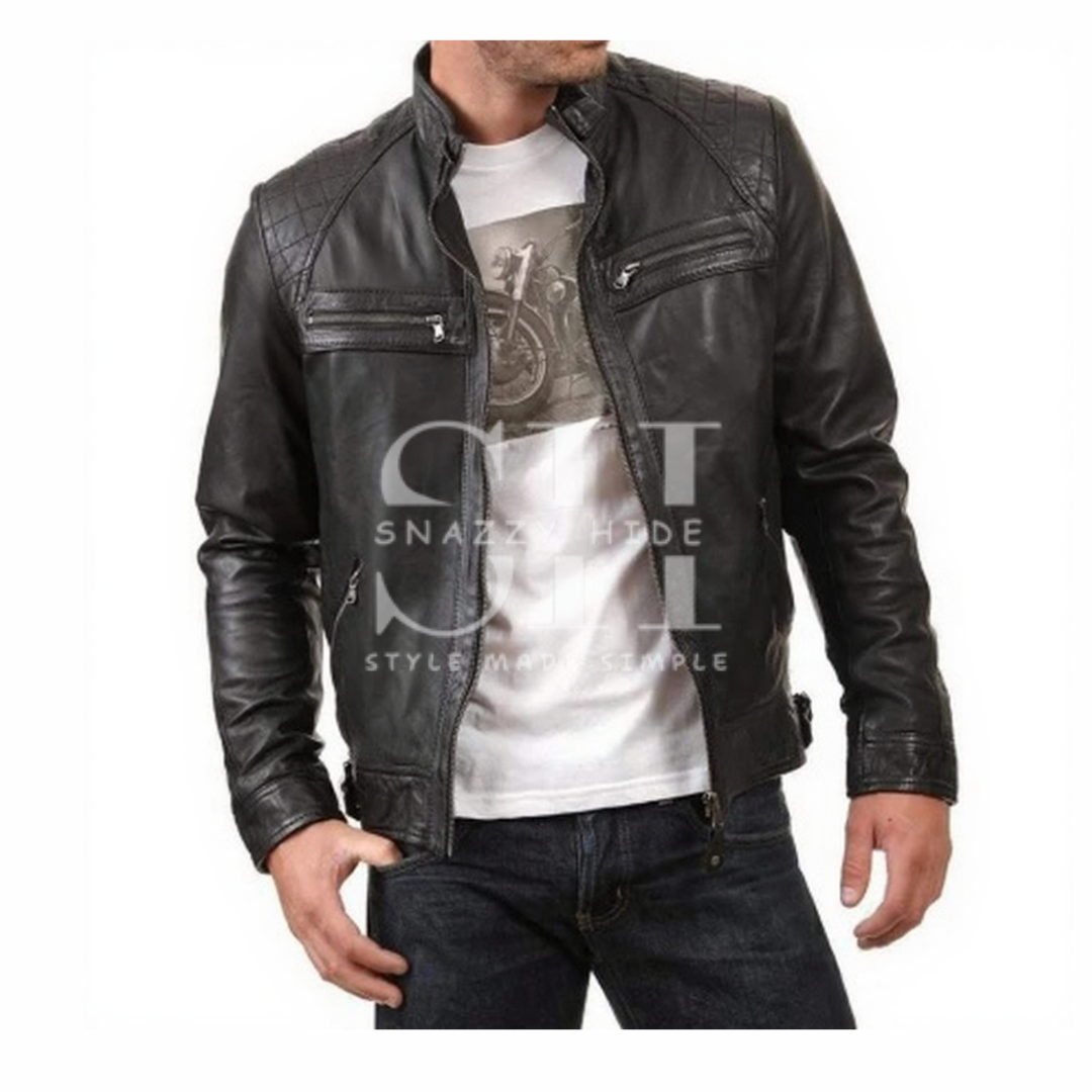 Men's Western Black Leather Jacket