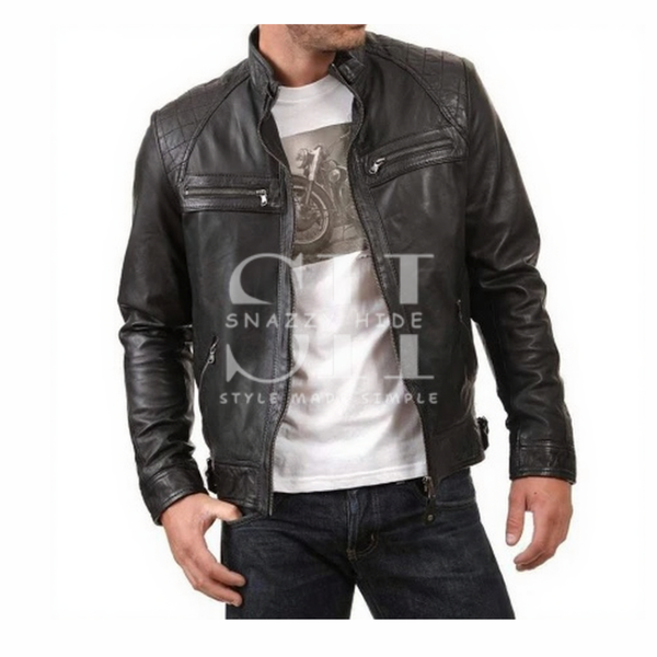 Men's Western Black Leather Jacket