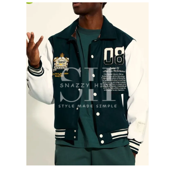Neutrals Country Club Varsity Jacket