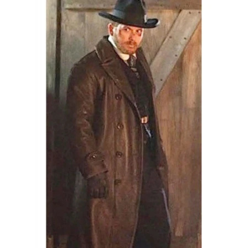 Yellowstone Rip Wheeler Black Leather Coat