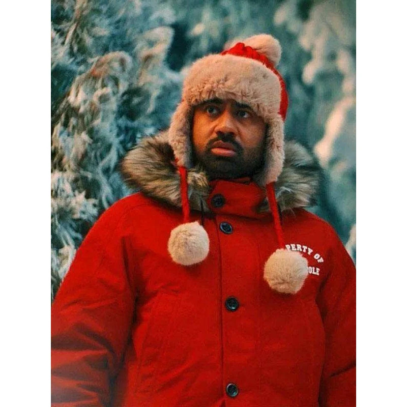 Santa Clauses S2 Kal Penn Red Polyester Hooded Jacket