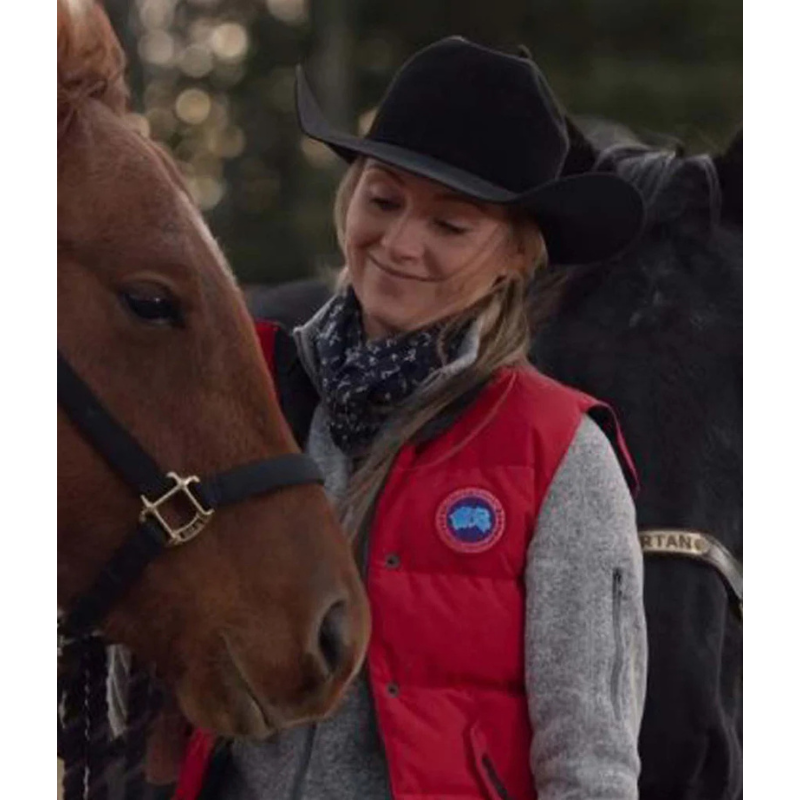 Amber Marshall Heartland Quilted Down Red Vest