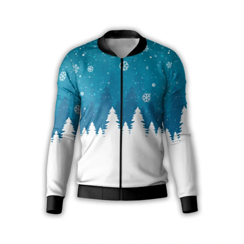 Christmas Printed Bomber Jacket