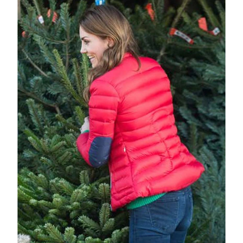 Kate Middleton Red Puffer Jacket