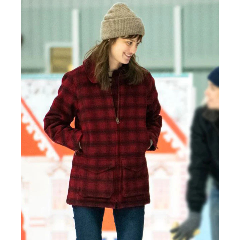 Happiest Season Mackenzie Davis Coat