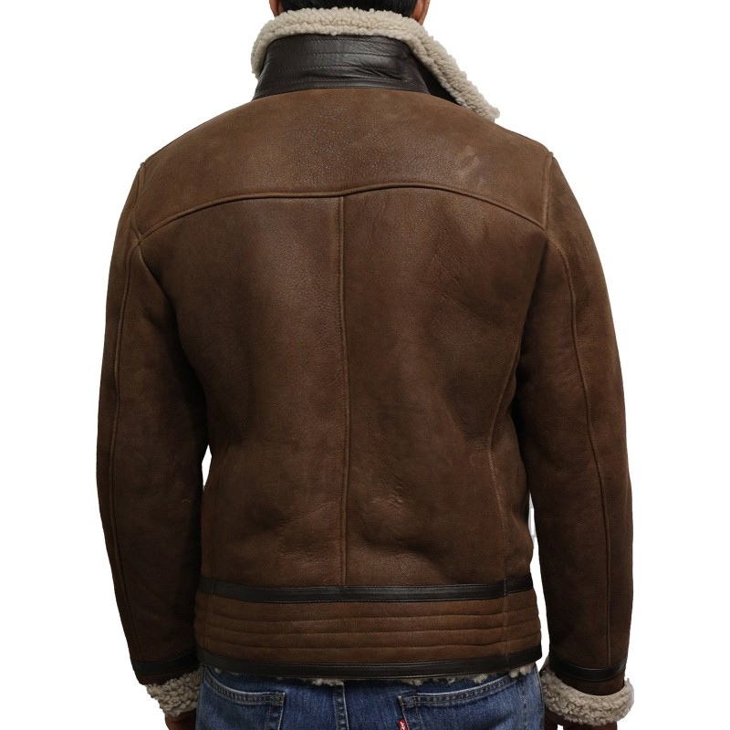 Brown Suede Shearling Jacket