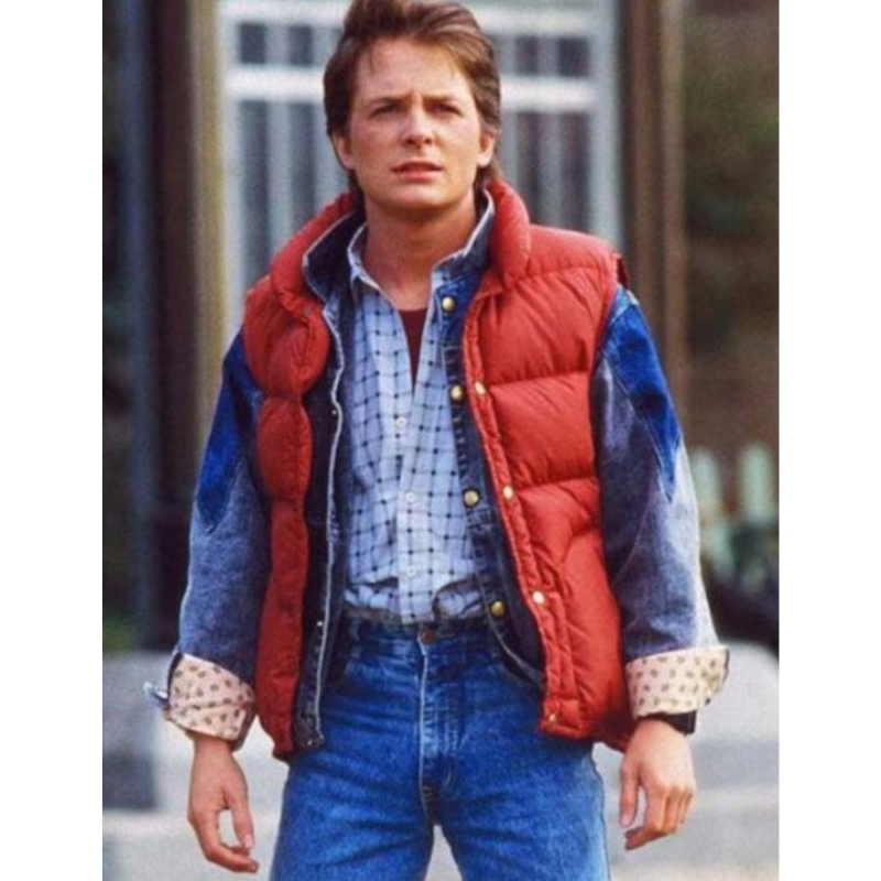 Back To The Future Michael J Fox Puffer Vest