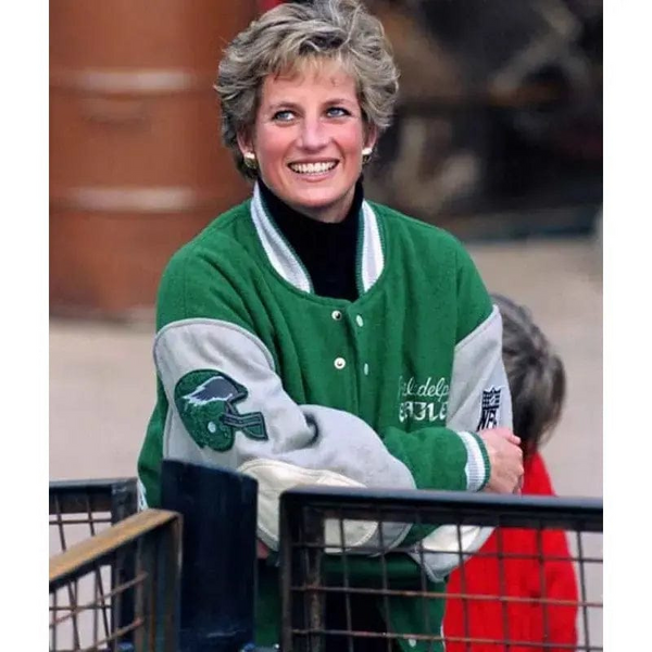 Philadelphia Eagles Princess Diana Varsity Wool Jacket